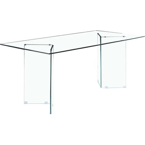 Table de repas 180 x 90 cm avec plateau et pieds en verre trempé - ICE (1/5)
