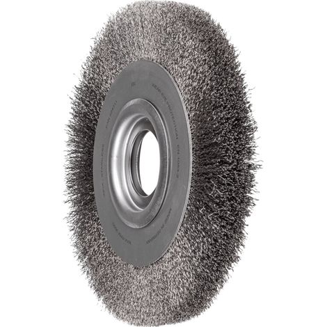 PFERD TOOLS POS Rundbürste breit ungezopft RBU Ø250x30xvariable Bohrung Edelstahl-Draht-Ø0,30 Schleifbock (1/4)