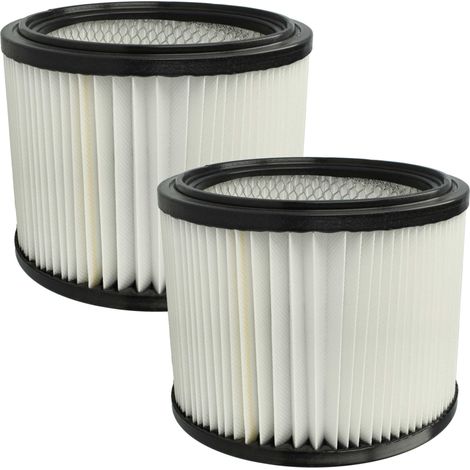 vhbw 2x filtro a pieghe piatte sostituisce Starmix FPP 5000 HEPA WS, 460475 per aspiratore umido/secco - nero / bianco 5000 cm²