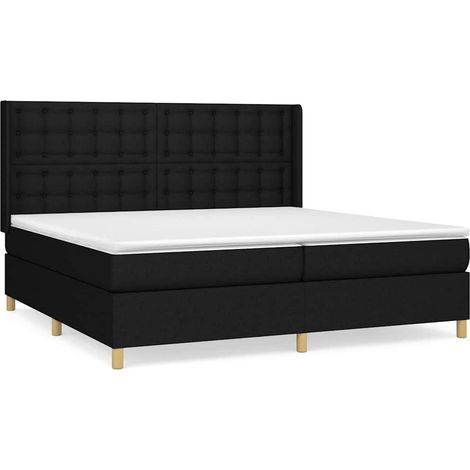Maison Exclusive - Boxspringbett mit Matratze Schwarz 200x200 cm