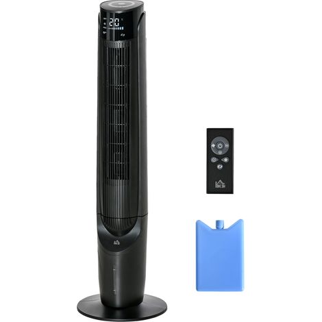 Ventilateur colonne oscillant 4 modes 3 vitesses télécommande minuterie noir