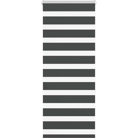 Doppelrollo Schwarz 65x150 cm Stoffbreite 60,9 cm Polyester