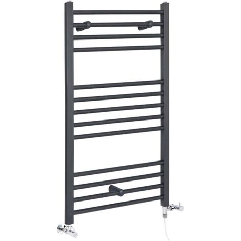 Hudson Reed Artle - Sèche-Serviettes Design Mixte Moderne Plat - Anthracite - 100 cm x 60 cm