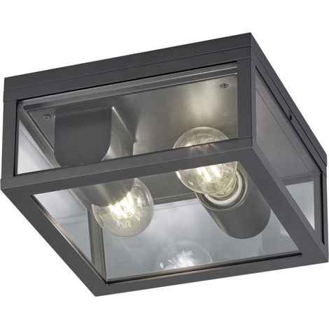 Plafón de exterior Garonne 2xE27 Antracita Trio Lighting (1/3)