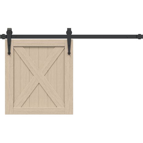 Schiebetürbeschlag Set für Schranktüren 91 cm Karbonstahl