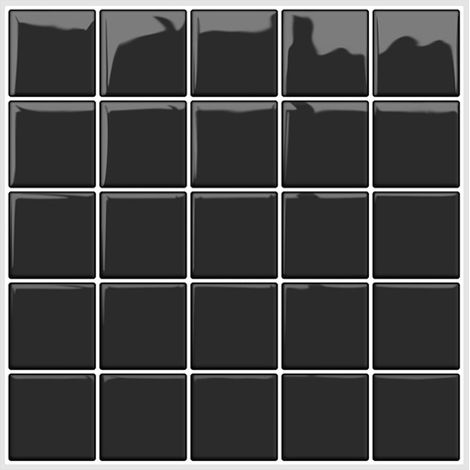 Décoration Murale 3D Autocollante Faux Carrelage Mural Résistant À L'eau Et À L'humidité Facile À Nettoyer，Noir 10pc 25.4x25.4cm Noir (1/5)