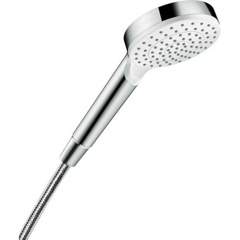 Hansgrohe Crometta - Alcachofa de ducha, EcoSmart 9 l/min, blanco/cromo 26333400