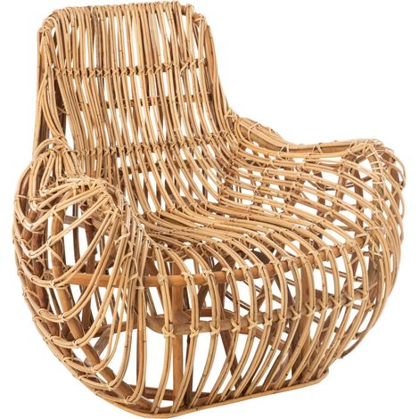 Fauteuil 100x87x91 cm en rotin naturel (1/5)