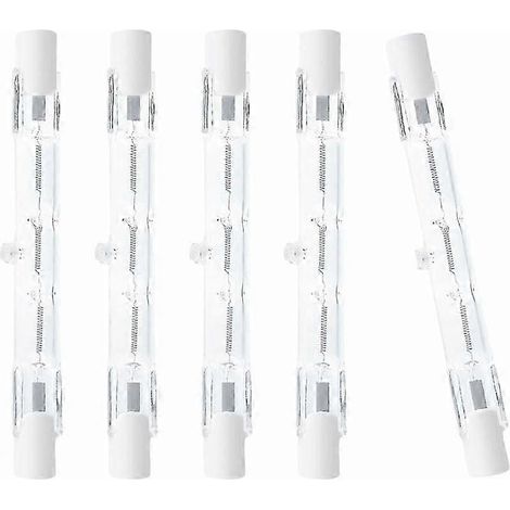 Ampoules halogènes linéaires R7S 78 mm 150 W 2100 lm pour plafonniers et éclairage paysager (lot de 5) (1/5)
