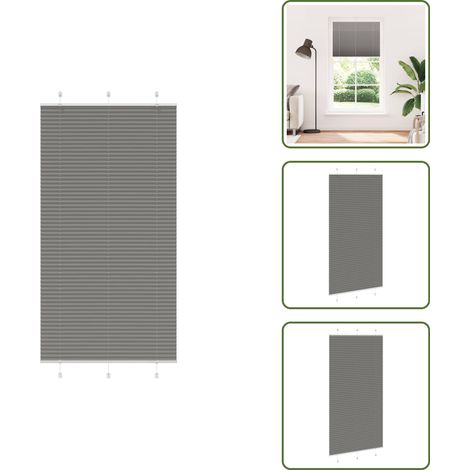 Store plissé anthracite 110x200 cm largeur du tissu 109,4 cm - Store Plissé - Stores Plissés - Store Plissé De Fenêtre - Plisse Aveugle (1/5)