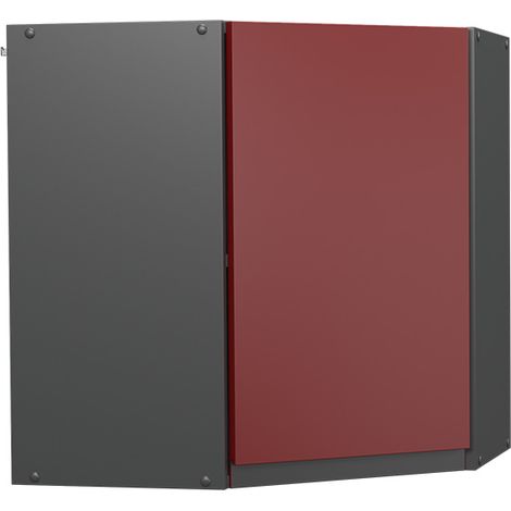 Eckhängeschrank R-Line, Rot, 57 cm J-Shape, Vicco