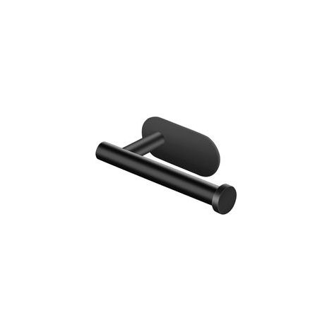Porte-papier toilette noir, support mural pour rouleau de papier toilette, sans perçage, en acier inoxydable (1/4)