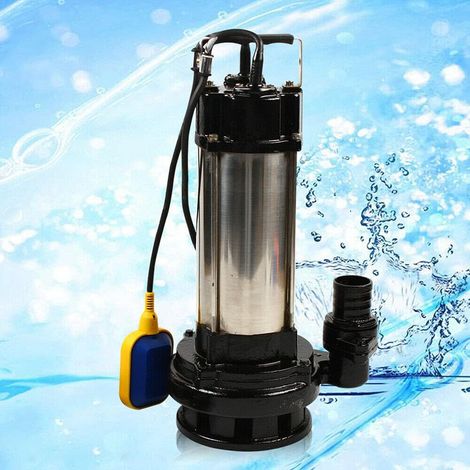 1500W pompe à eaux usées en acier inoxydable pompe submersible avec 36m³ / h débit pour les bâtiments, l'évacuation des eaux usées domestiques et l'approvisionnement des maisons et des entreprises