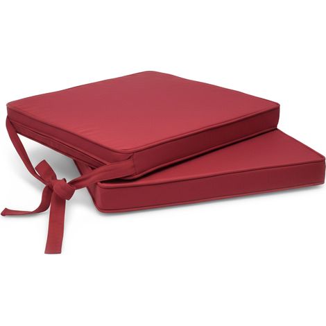 Lot de 2 coussins de chaise Loft SK rouge, 45x40x5cm