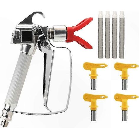 Hochdruck-Airless-Farbspritzpistole, 4 Schwenkanschlüsse und Filter im Lieferumfang enthalten (1/5)