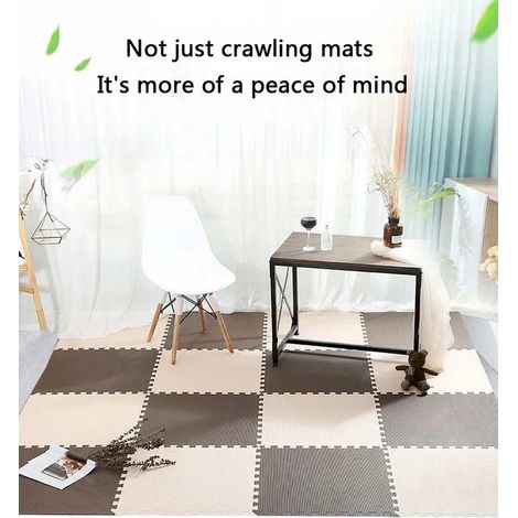 24 pièces - blanc gris noir - Tapis de Jeu en Mousse EVA pour Enfant et
