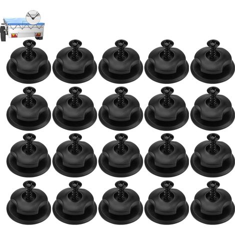 Accessoires de remorque, fixation de bâche avec vis, boutons de bâche robustes, boutons en plastique, crochets de bâche, remorques, parfaits pour la fixation de filets de remorque, cintres de bâche (1/5)