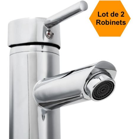 Lot de 2 Mitigeurs de salle de bain classique et moderne avec accessoires (1/5)