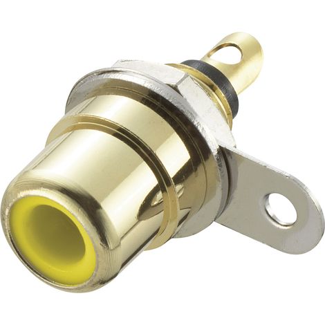 TRU COMPONENTS 719246 Cinch-Steckverbinder Buchse, Einbau vertikal Polzahl: 2 Gelb 1 St.