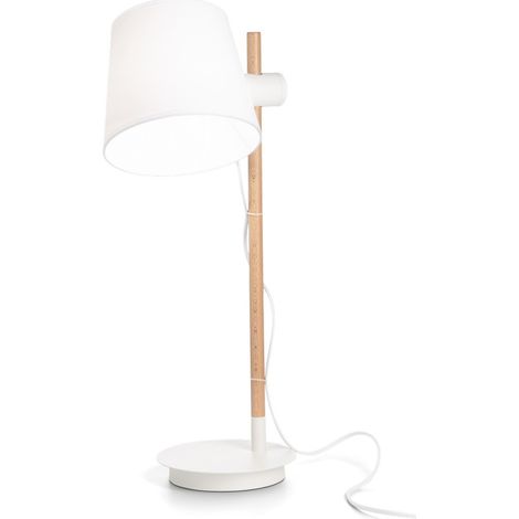 Ideal Lux AXEL Lampe à poser avec abat-jour conique rond Blanc (1/2)