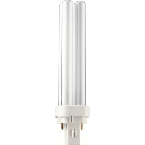 Philips – Ampoule basse consommation Fluo Master PL-C 18W 3000K – Culot 2G11 – Bon rendement lumineux – Lot de 2 pièces
