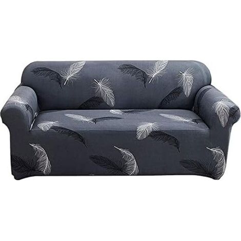 Housse de Canapé Extensible avec accoudoirs Couverture de Canapé 1 Place Gris Revêtement de Canapé élastique Universel équipé Protecteur de Canapé ( 90-140cm) (1/5)