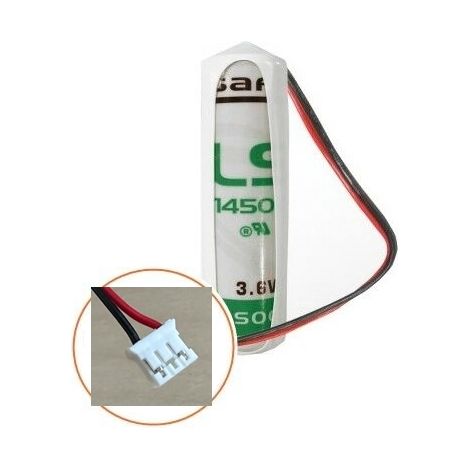 Saft Batteria litio 3,6V 2600mAh connettore JST PHR-03 compatibile Siemens - ER14505 LS14500