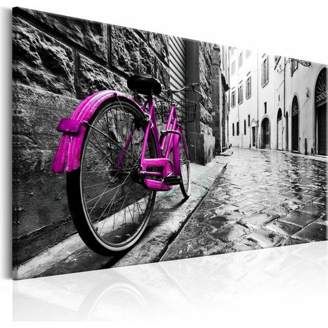 Tableau vélo rose vintage - 90 x 60 cm (1/4)