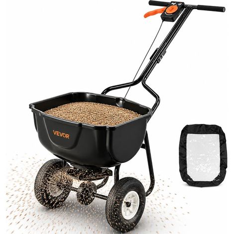 Pour jardiniers et semis faciles, chariot épandeur de graines 27 kg avec pneus à air de 20 cm (1/5)