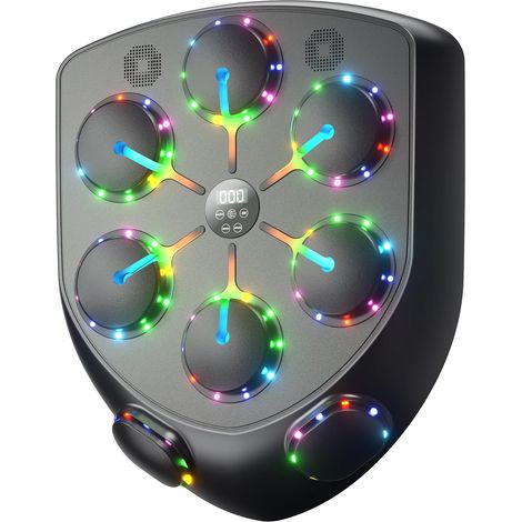 Machine de Boxe Musicale, LED Boxe Mural Musique avec Gants de Boxe, Mode Bluetooth, 9 Modes de Vitesse et d'entraînement, Mode de Comptage, Music Boxing Machine pour Adultes (1/5)