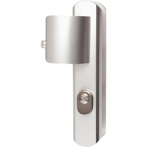 Vachette – Poignée de porte palière blindée argent – Entraxe 195mm – Épaisseur 40mm – Résistance à la corrosion grade 2 – 3159150699941
