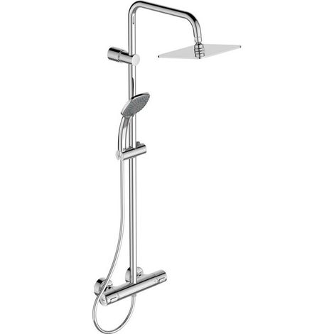 Sistema doccia IDEALRAIN CUBE con CeraTherm 100 AP, girevole cromato IDEAL STANDARD