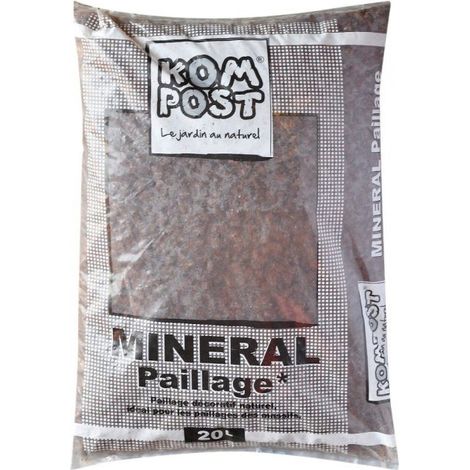 Paillage minéral en pouzzolane rouge 20/40mm, sac de 20 litres - KOM34