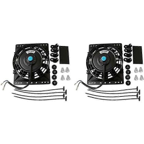 ventilateurs de refroidissement de radiateur minces de 15 cm (6 pouces), 650 CFM, universels, à aspiration et poussée, 12 V, 80 W, remplacement direct avec kit de montage (1/5)
