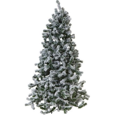 Extra Large Snowy Spruce Tree - Plastic - Height 213 cm - White