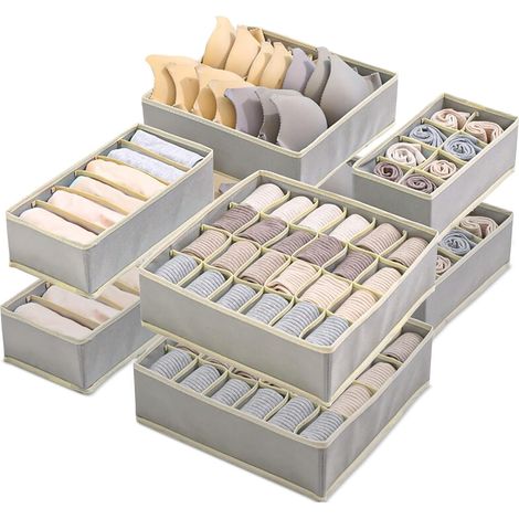 Organisateur Tiroir Pliable,Lot de 8 Rangements pour Sous Vêtements (1/5)