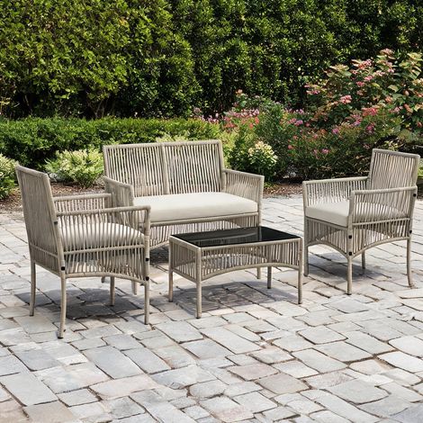 Mobilier de jardin en rotin en acciaio rattan 100 x 56 x 80 cm (1/5)