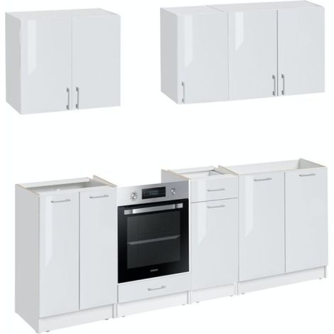 Cocina completa ECO Blanco Brillante 240 cm (1/5)