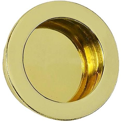 Maniglia Tonda Per Porte Scorrevoli 40 Mm - Oro Lucido