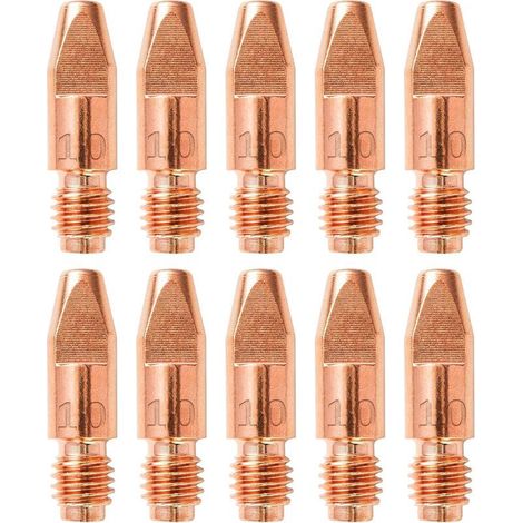 10PCS MIG MB 36KD Accessoires de Soudage 1,0MM Pièces d'usure Pointe de Contact Buses de Soudage 0.040" Torche de Soudage Embout de Contact M8x30mm Accessoires pour Poste à Souder Consommables (1/5)