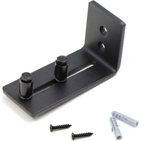 Guide de roulement pour porte coulissante - Avec 2 roulettes - Pour portes coulissantes - Noir (1/5)