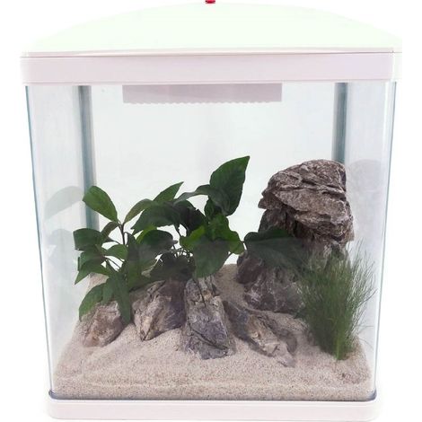 HR-300 Weiß Nano Aquarium – Komplettaquarium mit LED