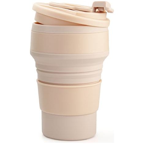 BelleRise - Tasse à eau pliable portable, tasse à bain de bouche créative, tasse de voyage télescopique en silicone extérieur (1/5)