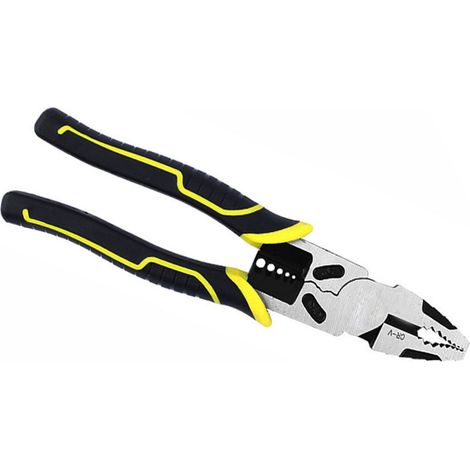 Multifunktionszange, kraftsparend, zum Schneiden, Crimpen und Abisolieren, gelb, 23 cm (1/5)