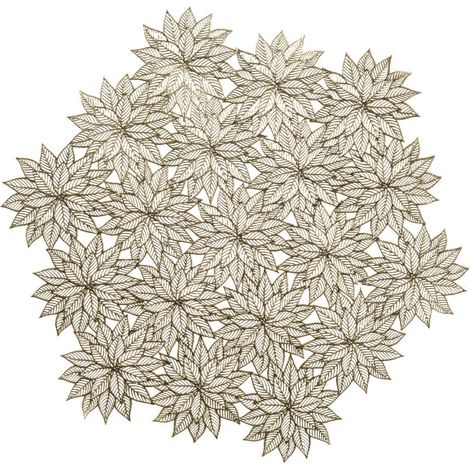 Tovaglietta tonda con foglie decorazione natalizia da 38 cm
