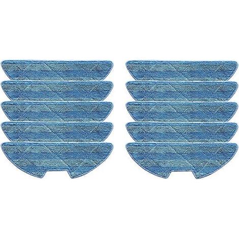 Lot de 10 chiffons de nettoyage pour aspirateur robot Eziclean ONE Aspirateur Laveur Aqua (rubans de nettoyage en microfibre de rechange). (1/5)