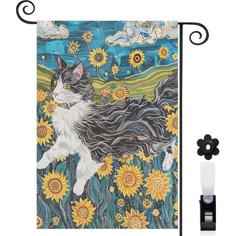 Drapeau de jardin Joyeuses saisons en lin lavable 30 x 45 cm facile à installer décoration intérieure (1/5)