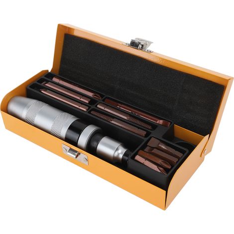 Coffret de rangement Craftsman CRV comprenant 12 tournevis à percussion, un extracteur de vis et une boîte de rangement. (1/5)