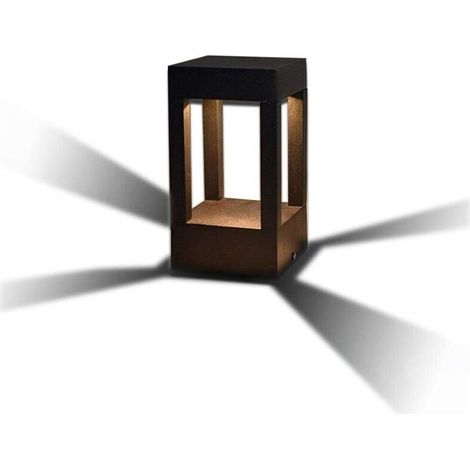 Lampadaire d'extérieur LED noir, éclairage de jardin, balise lumineuse à économie d'énergie, gris anthracite, indice de protection IP65, température de couleur 3000K, hauteur 20 cm, lumière blanche ch (1/5)