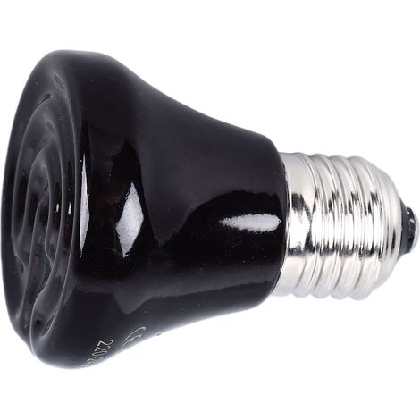 Lampe chauffante pour reptiles, émetteur de chaleur en céramique, sans émission de lumière, pour poules, chats et perroquets, 50 W (1/5)